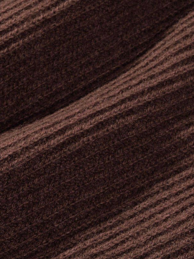 odjeća Pangaia džemper s pola patentnim zatvaračem od recikliranog kašmira kesten smeđa žene 4VDHN0114