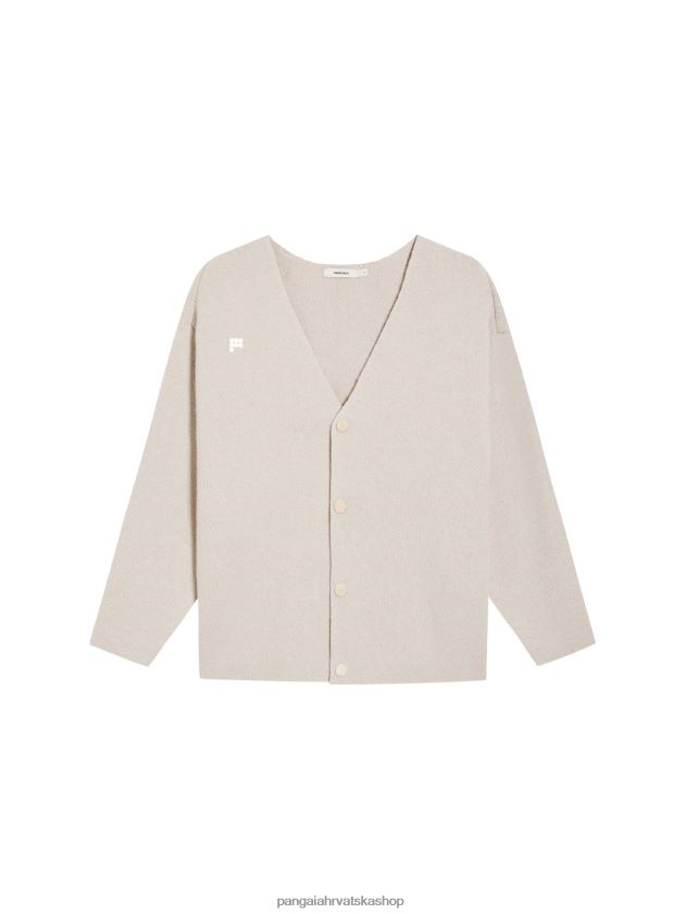 odjeća Pangaia kardigan od recikliranog kašmira zobena kaša žene 4VDHN0103