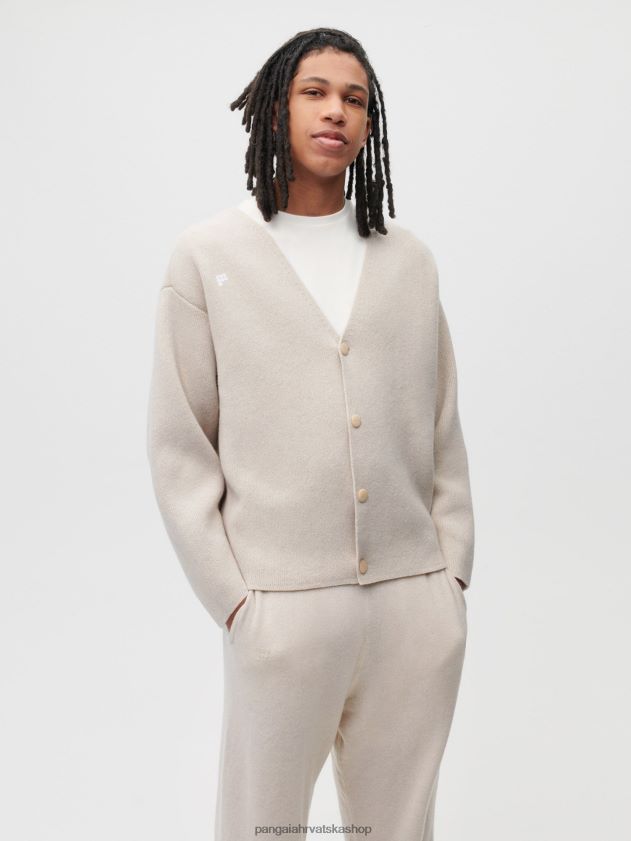 odjeća Pangaia kardigan od recikliranog kašmira zobena kaša žene 4VDHN0103