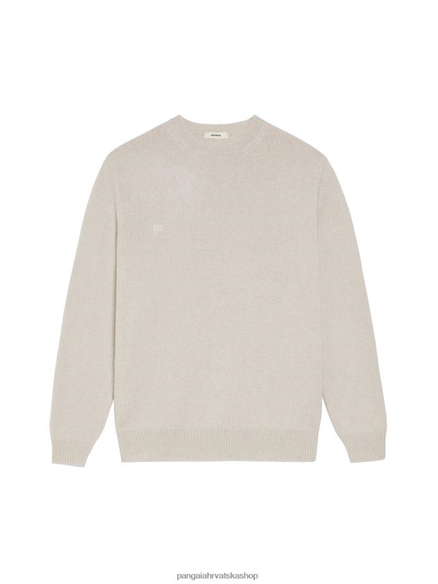 odjeća Pangaia majica s okruglim izrezom od recikliranog kašmira zobena kaša žene 4VDHN0117