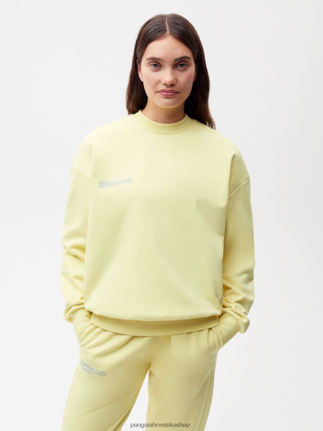 odjeća Pangaia u pretvorbenoj pamučnoj majici sunčeva zraka žuta žene 4VDHN0118