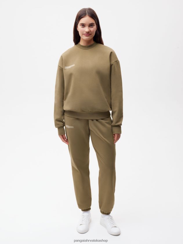 odjeća Pangaia u pretvorbenoj pamučnoj majici ugljen smeđa žene 4VDHN0116