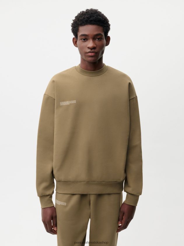 odjeća Pangaia u pretvorbenoj pamučnoj majici ugljen smeđa žene 4VDHN0116