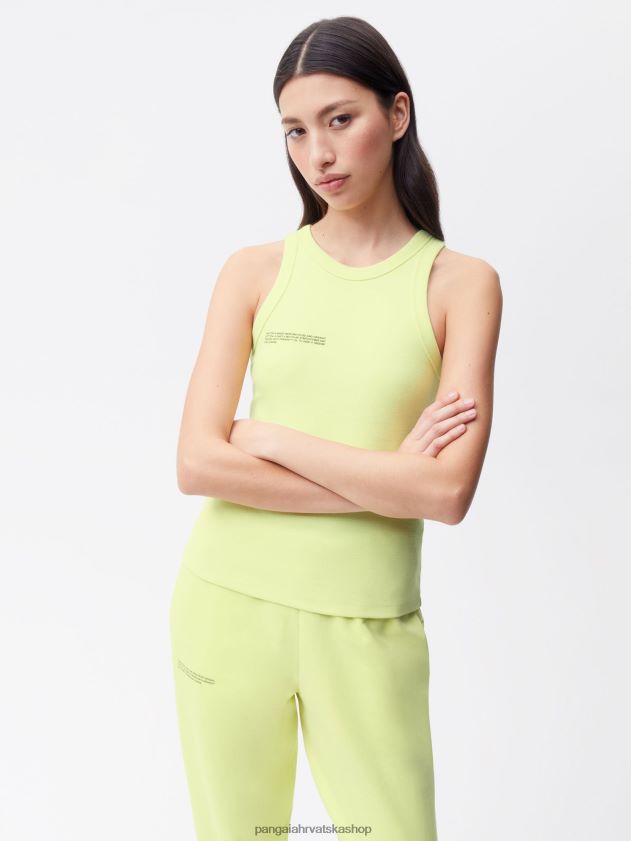 odjeća Pangaia majica bez rukava od recikliranog pamuka ande zelene žene 4VDHN0184