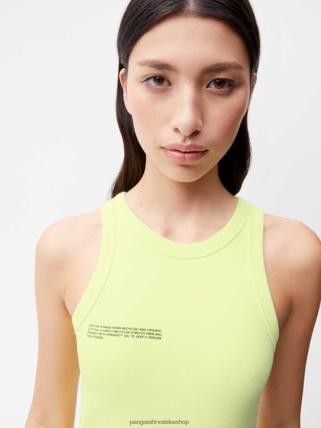odjeća Pangaia majica bez rukava od recikliranog pamuka ande zelene žene 4VDHN0184