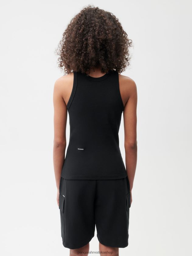 odjeća Pangaia majica bez rukava od recikliranog pamuka crno žene 4VDHN0177