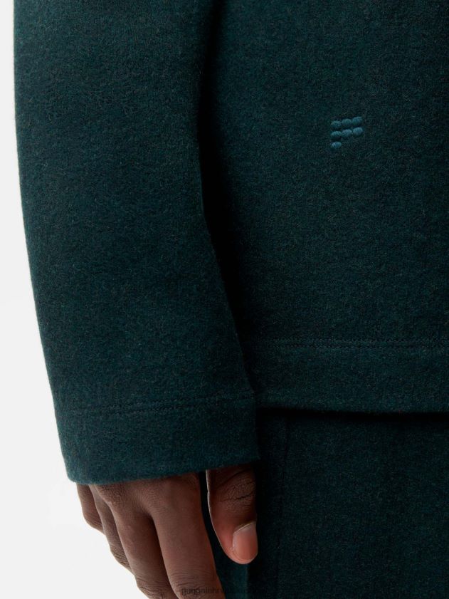 odjeća Pangaia majica s dugim rukavima od reciklirane vune lišće zeleno žene 4VDHN0140