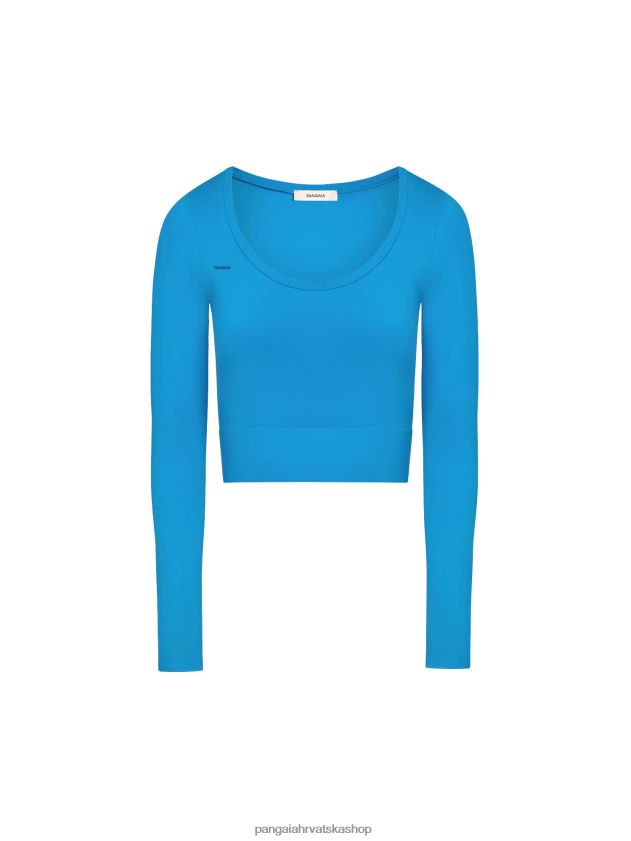odjeća Pangaia motion gornji dio dugih rukava cerulean blue žene 4VDHN0218