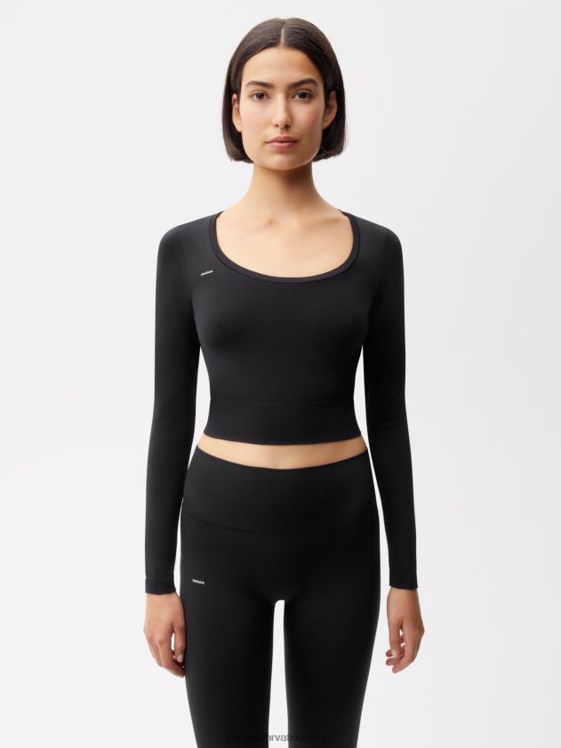 odjeća Pangaia motion gornji dio dugih rukava crno žene 4VDHN0147