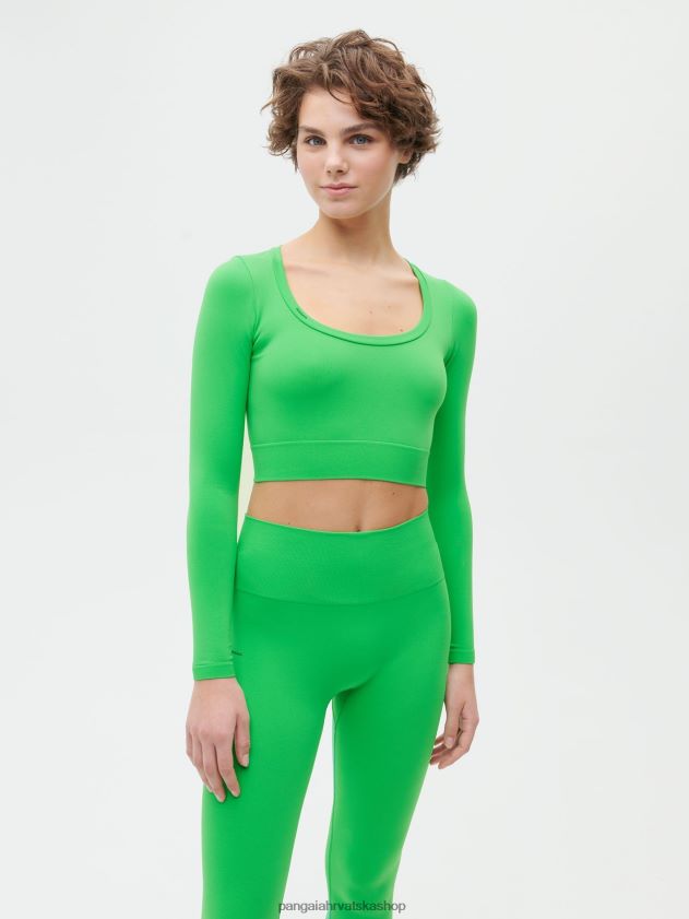 odjeća Pangaia motion x gornji dio dugih rukava zelena od žada žene 4VDHN0217